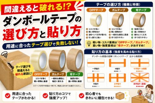 テープの選び方と貼り方