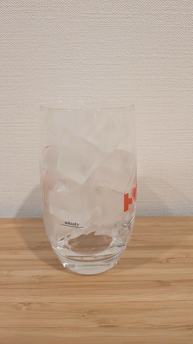 トリスハイボール用グラスのwhiskyメモリ